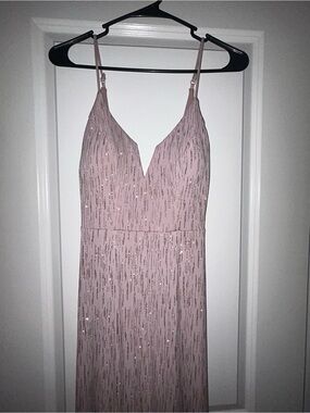 City Triangles Blush Pink Sequin Strap Dress